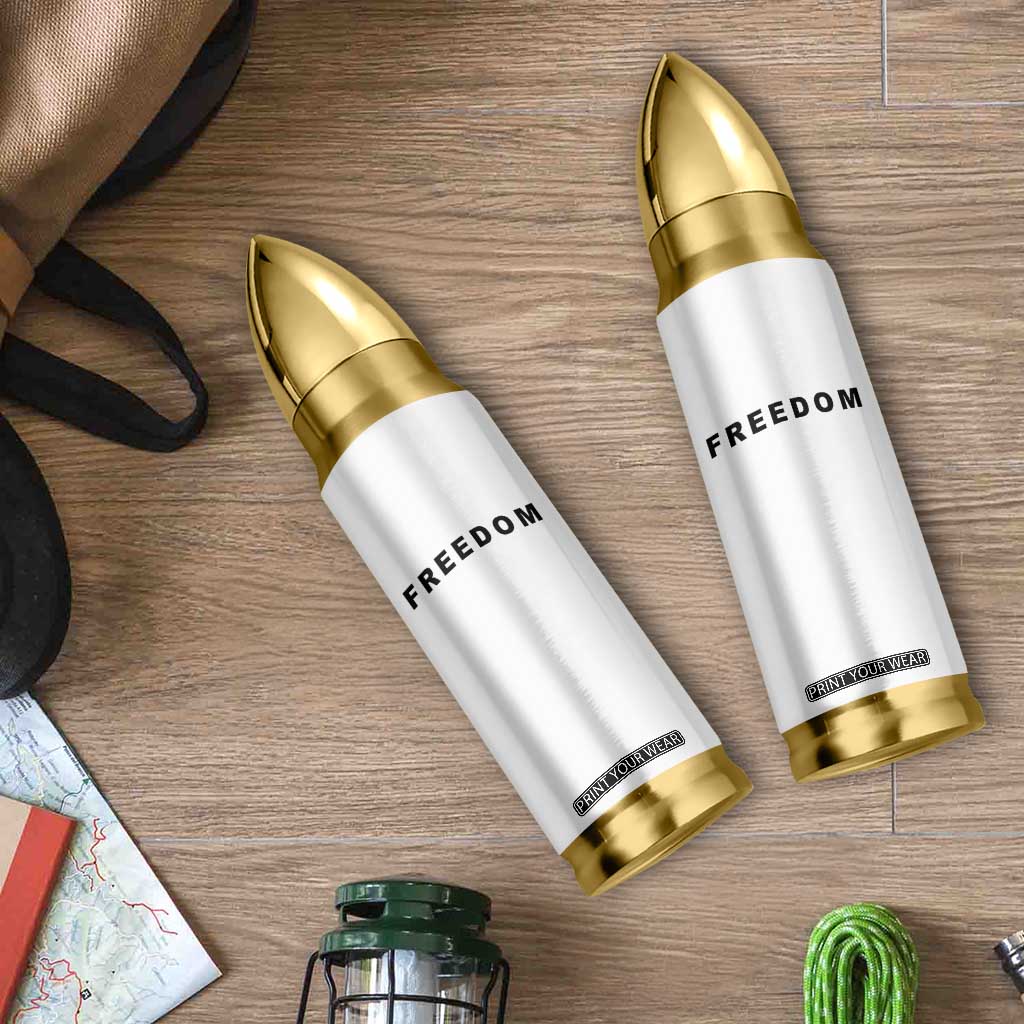 Freedom Statement Bullet Tumbler Free Speech Charlie Kirk Tribute TS02 Print Your Wear