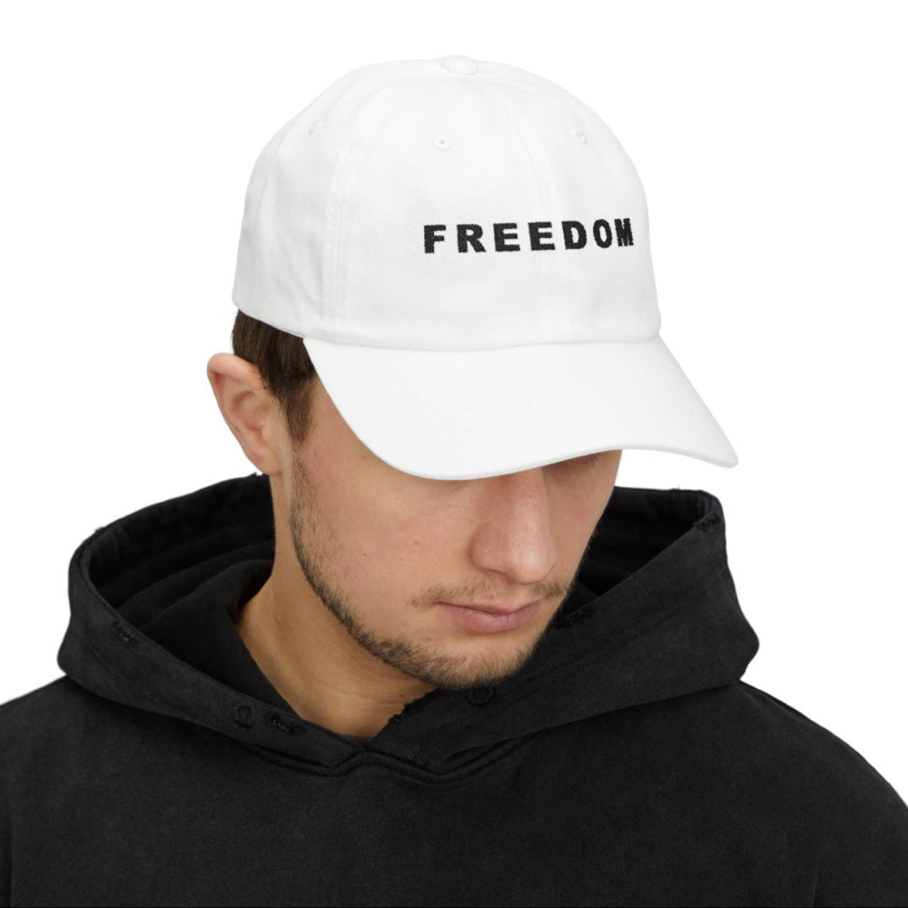 Freedom Statement Embroidered Classic Cap Patriotic Free Speech Defender TS02 Printyourwear