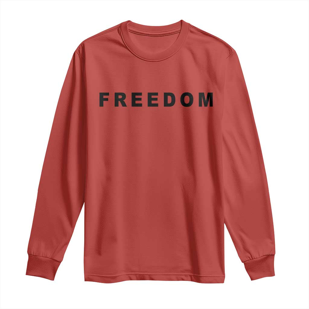 Freedom Statement Long Sleeve Shirt Free Speech Charlie Kirk Tribute TS02 Red Print Your Wear