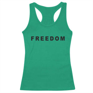 Freedom Statement Racerback Tank Top Free Speech Charlie Kirk Tribute TS02 Irish Green Print Your Wear