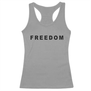 Freedom Statement Racerback Tank Top Free Speech Charlie Kirk Tribute TS02 Sport Gray Print Your Wear