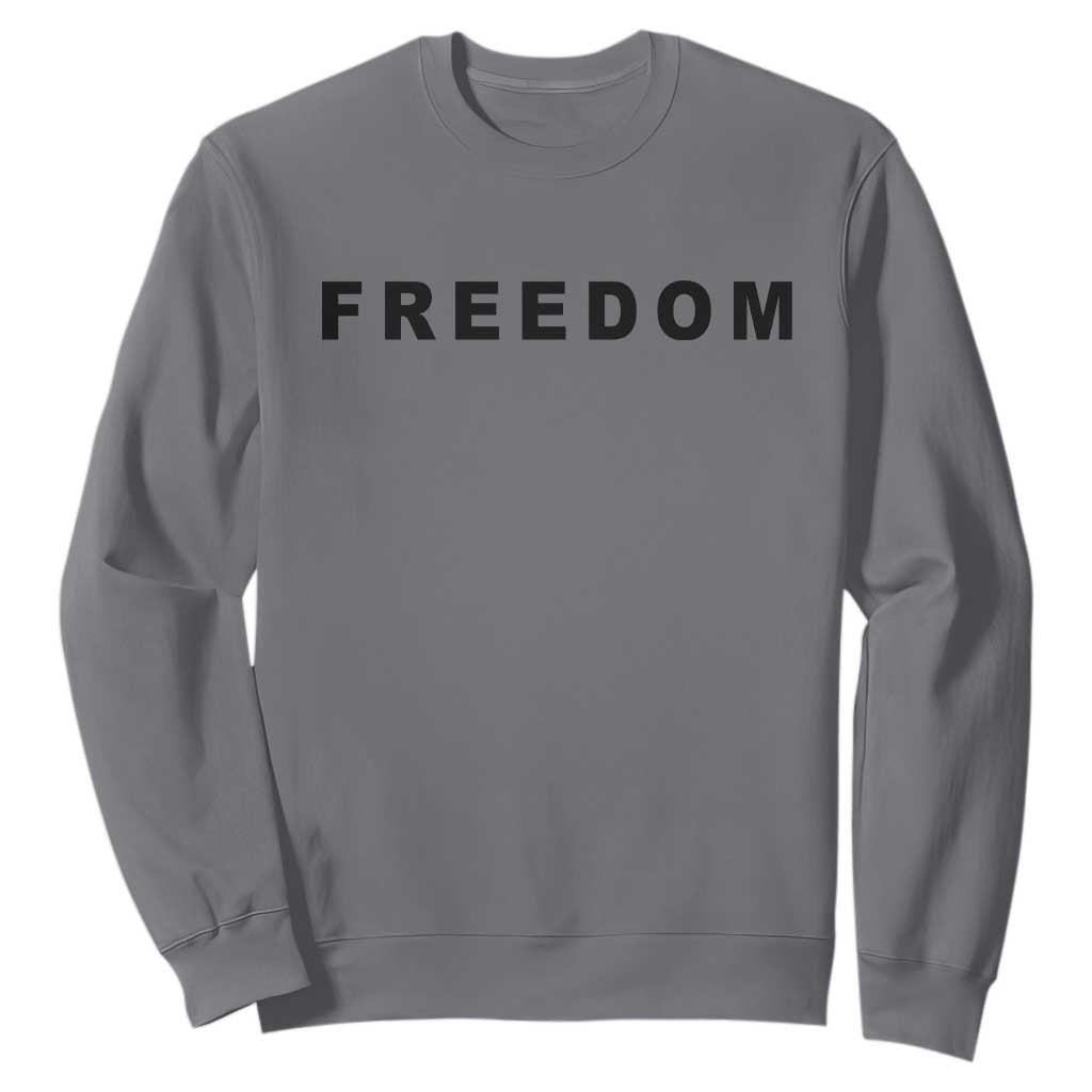 Freedom Statement Sweatshirt Free Speech Charlie Kirk Tribute TS02 Charcoal Print Your Wear