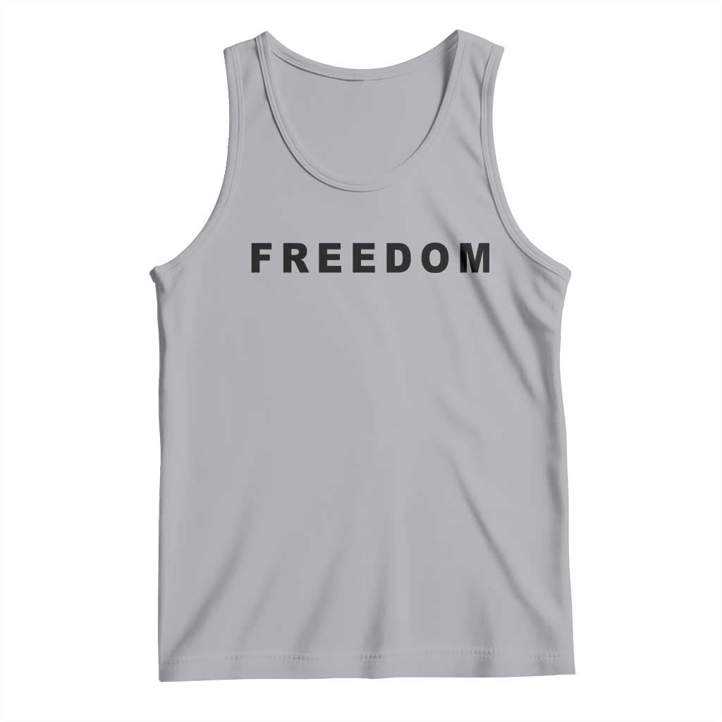 Freedom Statement Tank Top Free Speech Charlie Kirk Tribute TS02 Athletic Heather Print Your Wear