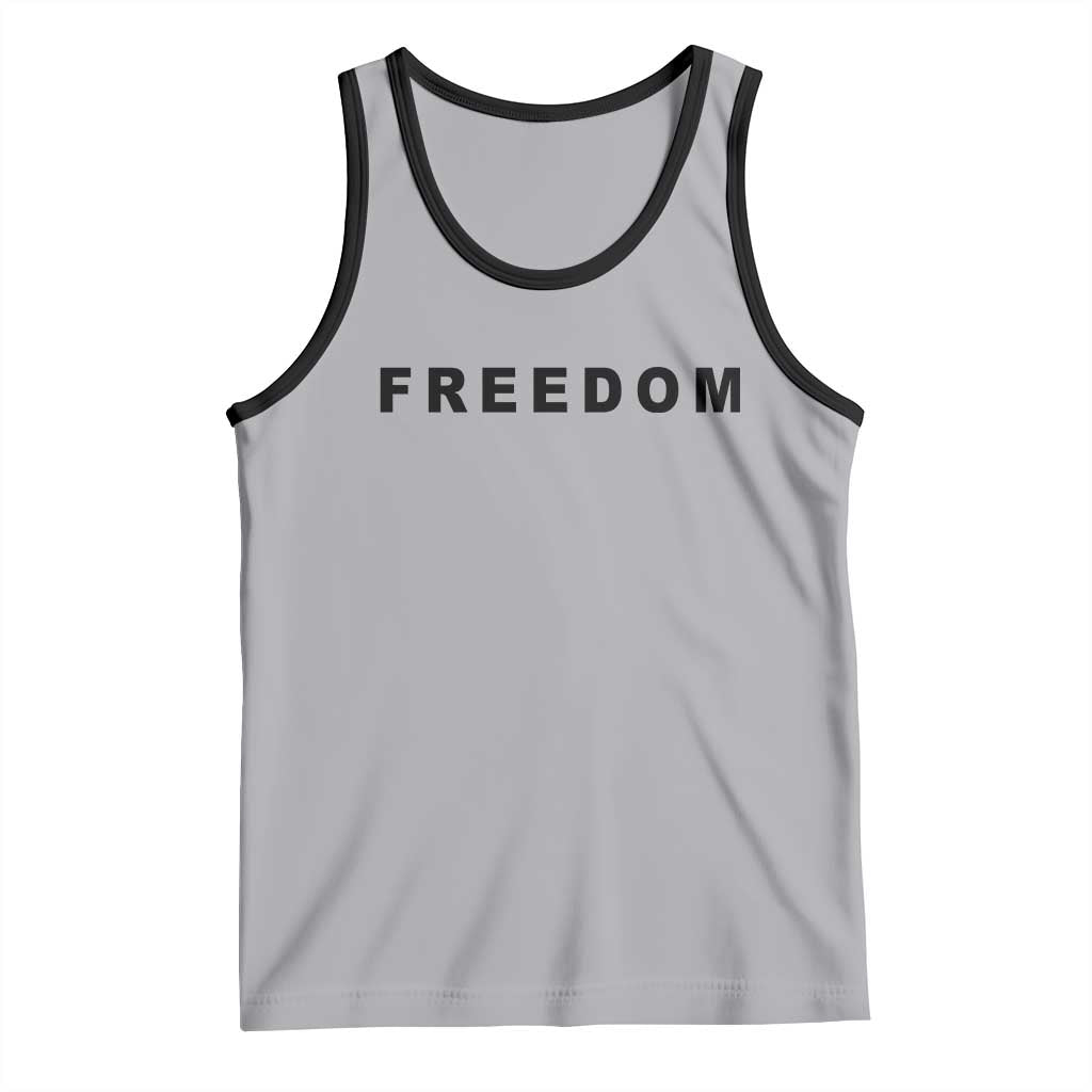 Freedom Statement Tank Top Free Speech Charlie Kirk Tribute TS02 Athletic Heather Black Print Your Wear