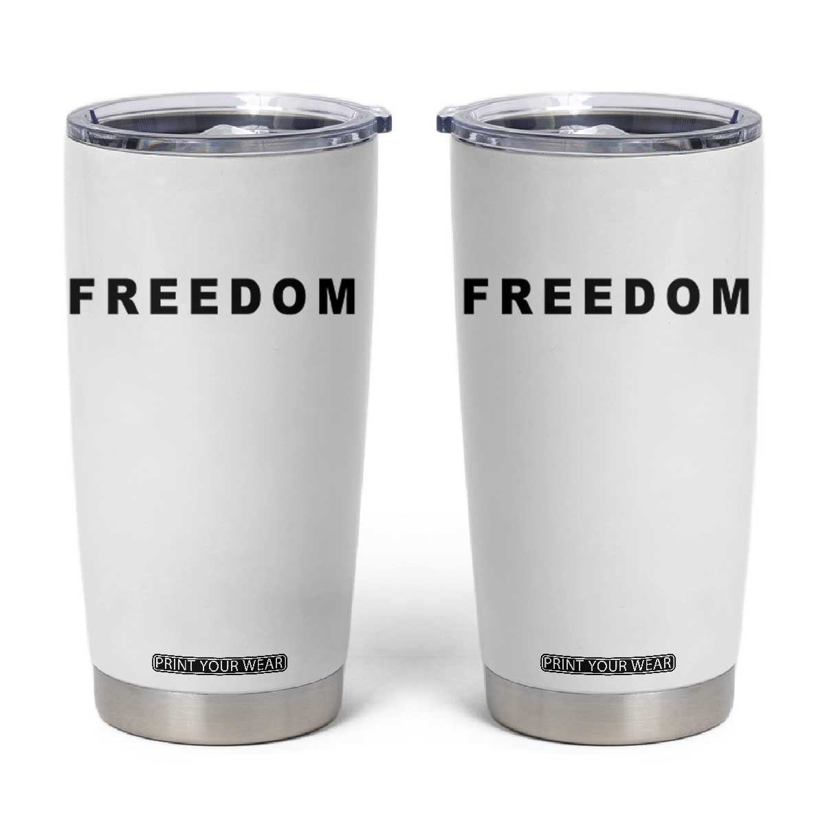 Freedom Statement Tumbler Cup Free Speech Charlie Kirk Tribute TS02 White Print Your Wear