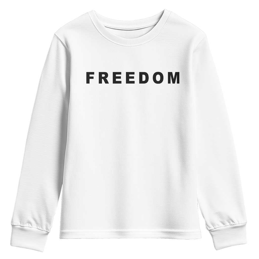 Freedom Statement Youth Sweatshirt Free Speech Charlie Kirk Tribute TS02 White Print Your Wear