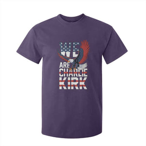 We Are Charlie Kirk Patriotic T Shirt For Kid United We Stand Strong and Honor American Eagle Graphic TS02 Purple Print Your Wear