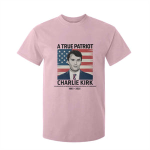 A True Patriot Memorial T Shirt For Kid Charlie Kirk Legacy The Greatness of Our Nation TS02 Light Pink Print Your Wear