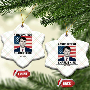 A True Patriot Memorial Ceramic Ornament Charlie Kirk Legacy The Greatness of Our Nation TS02 Print Your Wear