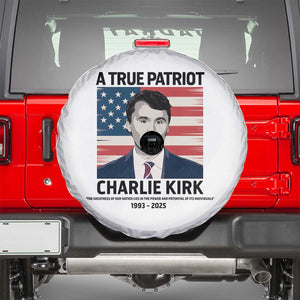A True Patriot Memorial Spare Tire Cover Charlie Kirk Legacy The Greatness of Our Nation TS02 White Print Your Wear