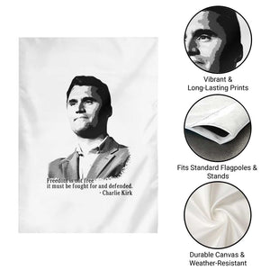 Freedom Is Not Free Garden Flag Defender of Liberty Charlie Kirk Tribute TS02 Print Your Wear