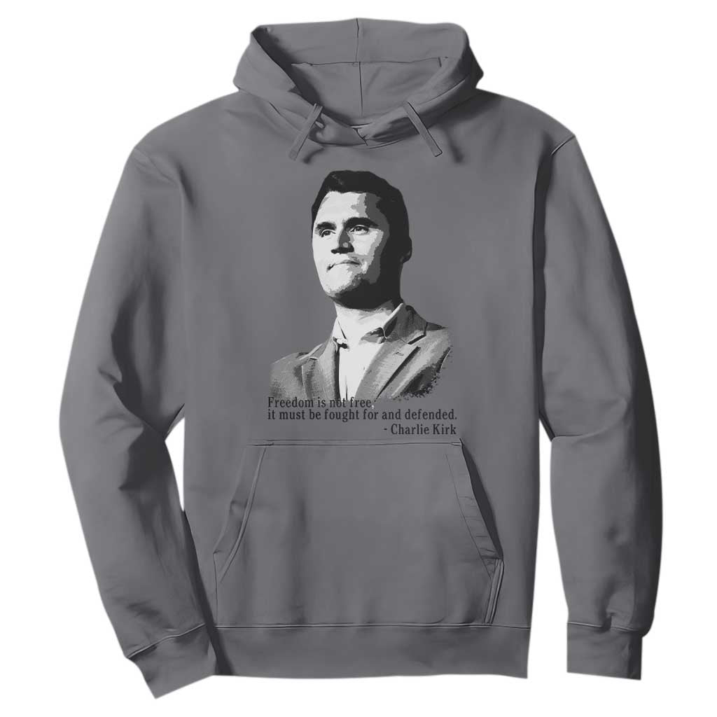 Freedom Is Not Free Hoodie Defender of Liberty Charlie Kirk Tribute TS02 Charcoal Print Your Wear