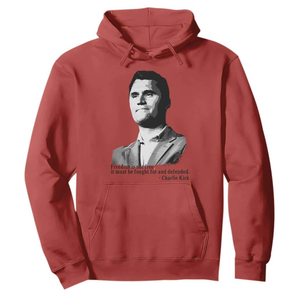 Freedom Is Not Free Hoodie Defender of Liberty Charlie Kirk Tribute TS02 Red Print Your Wear