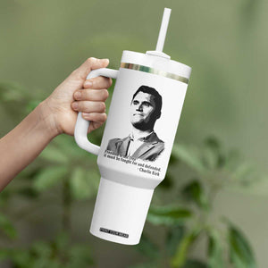 Freedom Is Not Free Tumbler With Handle Defender of Liberty Charlie Kirk Tribute TS02 Print Your Wear