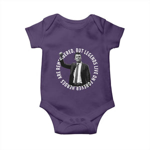 Legends Live Forever Tribute Baby Onesie Charlie Kirk Legacy Remembrance TS02 Purple Print Your Wear