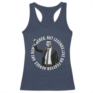 Legends Live Forever Tribute Racerback Tank Top Charlie Kirk Legacy Remembrance TS02 Navy Print Your Wear