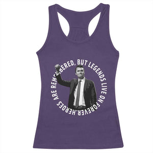 Legends Live Forever Tribute Racerback Tank Top Charlie Kirk Legacy Remembrance TS02 Purple Print Your Wear