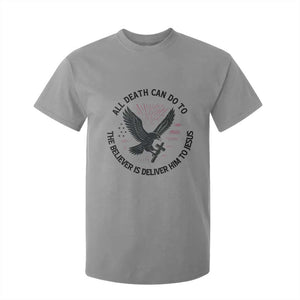 Christian Faith Patriotic T Shirt For Kid Death Deliver The Believer To Jesus American Eagle Graphic TS02 Sport Gray Print Your Wear