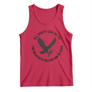 Christian Faith Patriotic Tank Top Death Deliver The Believer To Jesus American Eagle Graphic TS02 Red Print Your Wear
