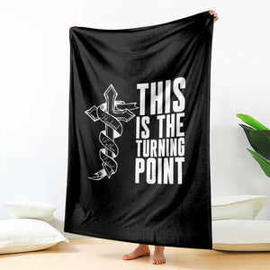 This is the Turning Point Throw Blanket Husband Father Patriot Charlie Kirk Tribute Christian Faith TS02 Print Your Wear