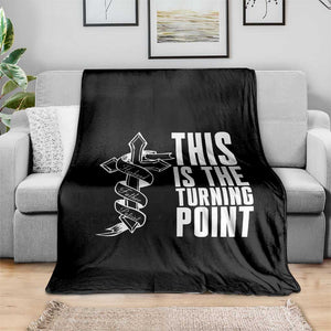 This is the Turning Point Throw Blanket Husband Father Patriot Charlie Kirk Tribute Christian Faith TS02 Print Your Wear