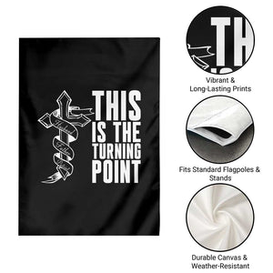 This is the Turning Point Garden Flag Husband Father Patriot Charlie Kirk Tribute Christian Faith TS02 Print Your Wear