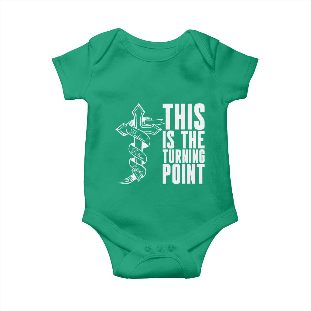 This is the Turning Point Baby Onesie Husband Father Patriot Charlie Kirk Tribute Christian Faith TS02 Irish Green Print Your Wear