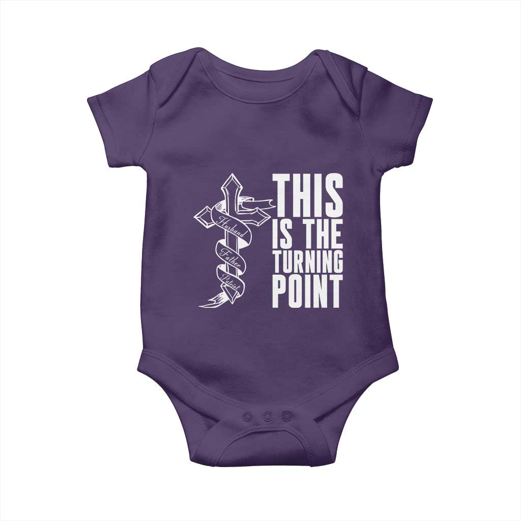 This is the Turning Point Baby Onesie Husband Father Patriot Charlie Kirk Tribute Christian Faith TS02 Purple Print Your Wear