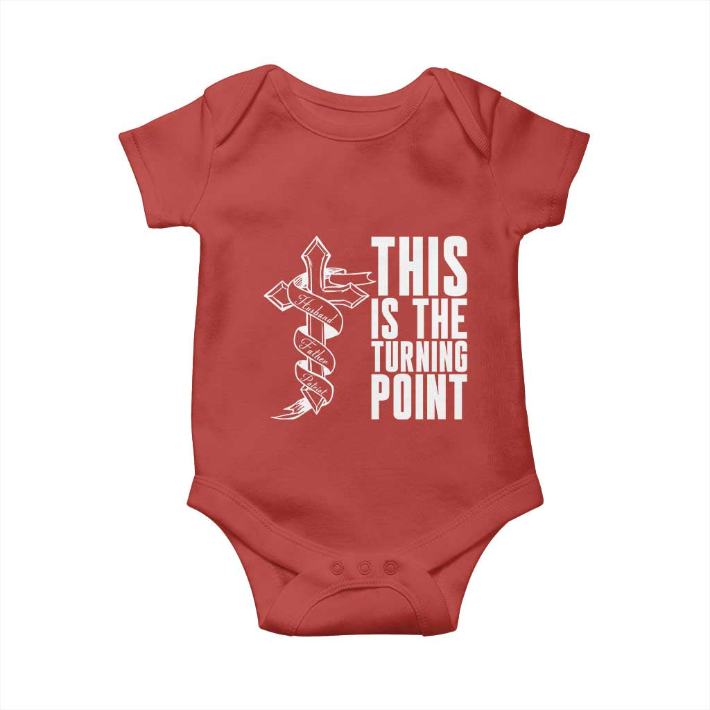 This is the Turning Point Baby Onesie Husband Father Patriot Charlie Kirk Tribute Christian Faith TS02 Red Print Your Wear