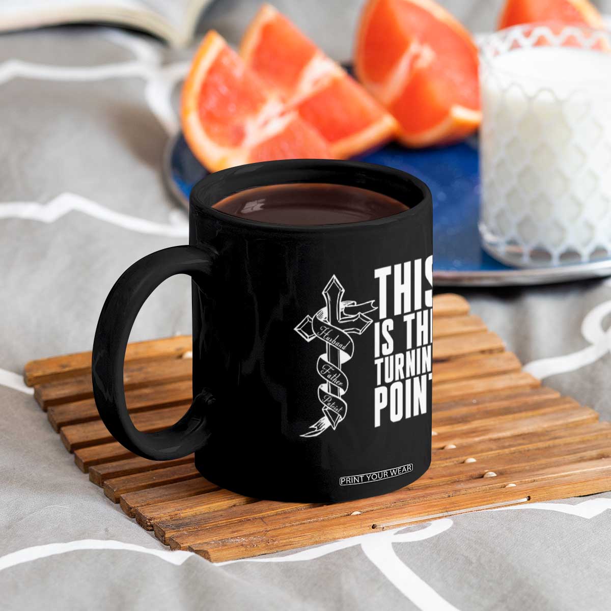 This is the Turning Point Coffee Mug Husband Father Patriot Charlie Kirk Tribute Christian Faith TS02 Print Your Wear