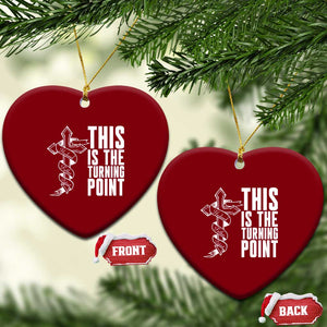 This is the Turning Point Ceramic Ornament Husband Father Patriot Charlie Kirk Tribute Christian Faith TS02 Print Your Wear