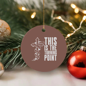 This is the Turning Point Ceramic Ornament Husband Father Patriot Charlie Kirk Tribute Christian Faith TS02 1pc Mocha Print Your Wear