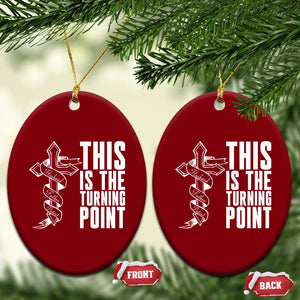 This is the Turning Point Ceramic Ornament Husband Father Patriot Charlie Kirk Tribute Christian Faith TS02 Print Your Wear