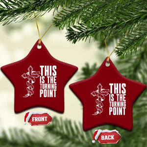 This is the Turning Point Ceramic Ornament Husband Father Patriot Charlie Kirk Tribute Christian Faith TS02 Print Your Wear