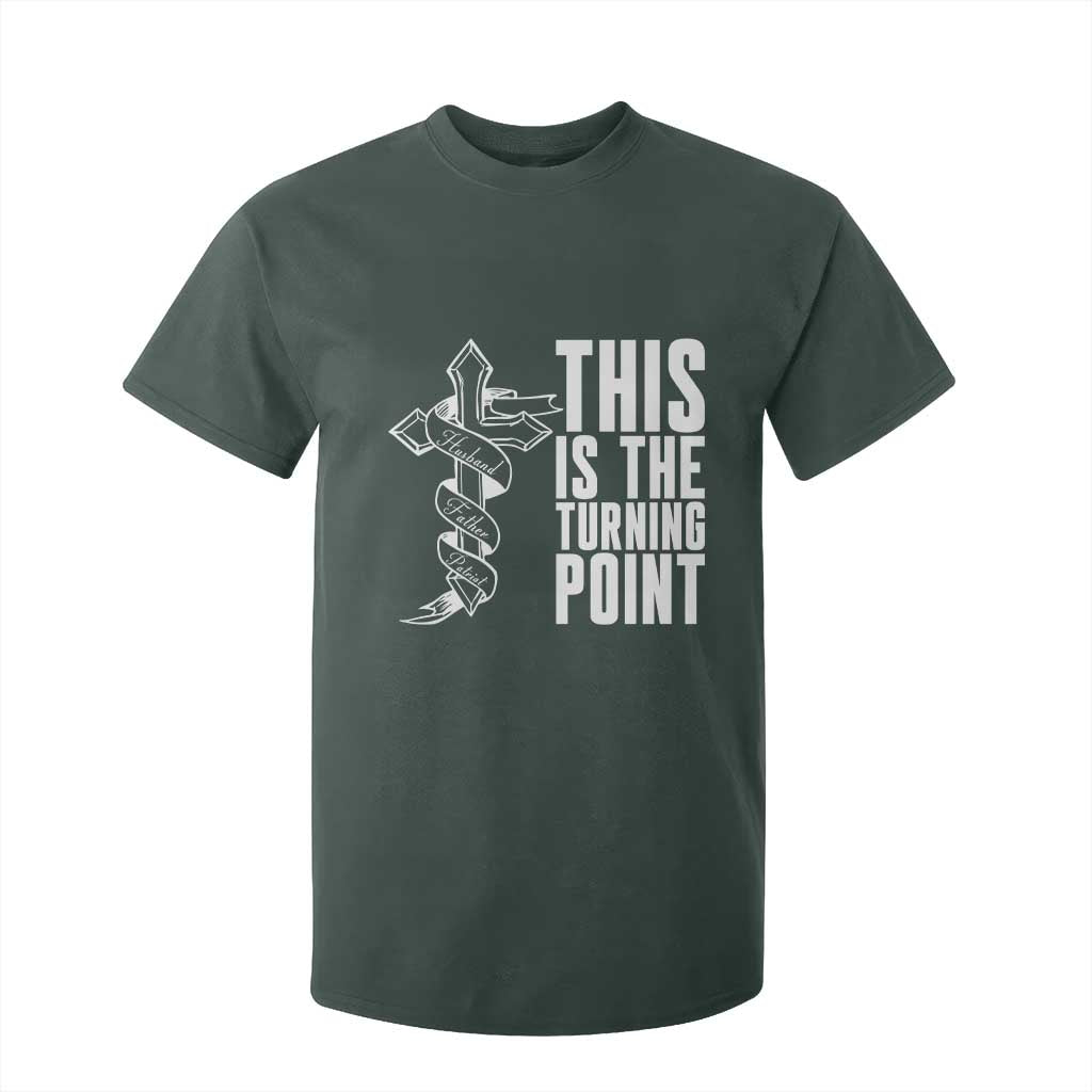 This is the Turning Point T Shirt For Kid Husband Father Patriot Charlie Kirk Tribute Christian Faith TS02 Dark Forest Green Print Your Wear