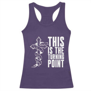 This is the Turning Point Racerback Tank Top Husband Father Patriot Charlie Kirk Tribute Christian Faith TS02 Purple Print Your Wear