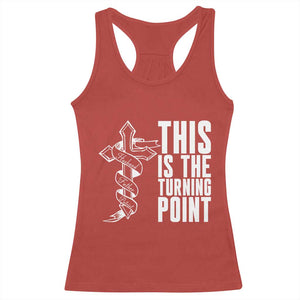 This is the Turning Point Racerback Tank Top Husband Father Patriot Charlie Kirk Tribute Christian Faith TS02 Red Print Your Wear