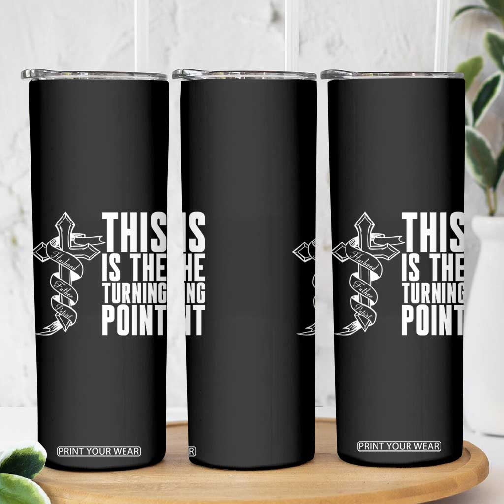 This is the Turning Point Skinny Tumbler Husband Father Patriot Charlie Kirk Tribute Christian Faith TS02 Print Your Wear