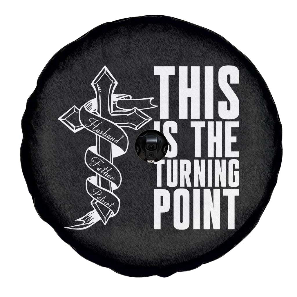 This is the Turning Point Spare Tire Cover Husband Father Patriot Charlie Kirk Tribute Christian Faith TS02 Print Your Wear