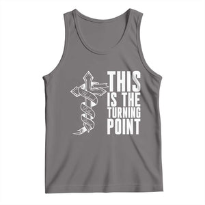 This is the Turning Point Tank Top Husband Father Patriot Charlie Kirk Tribute Christian Faith TS02 Deep Heather Print Your Wear