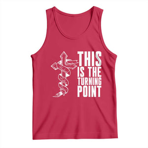 This is the Turning Point Tank Top Husband Father Patriot Charlie Kirk Tribute Christian Faith TS02 Red Print Your Wear