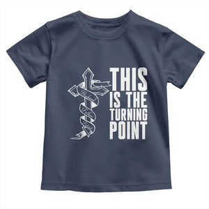 This is the Turning Point Toddler T Shirt Husband Father Patriot Charlie Kirk Tribute Christian Faith TS02 Navy Print Your Wear