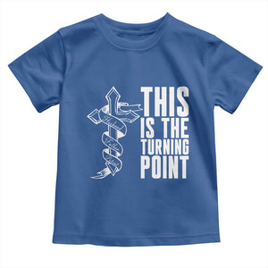 This is the Turning Point Toddler T Shirt Husband Father Patriot Charlie Kirk Tribute Christian Faith TS02 Royal Blue Print Your Wear