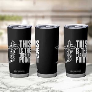 This is the Turning Point Tumbler Cup Husband Father Patriot Charlie Kirk Tribute Christian Faith TS02 Print Your Wear