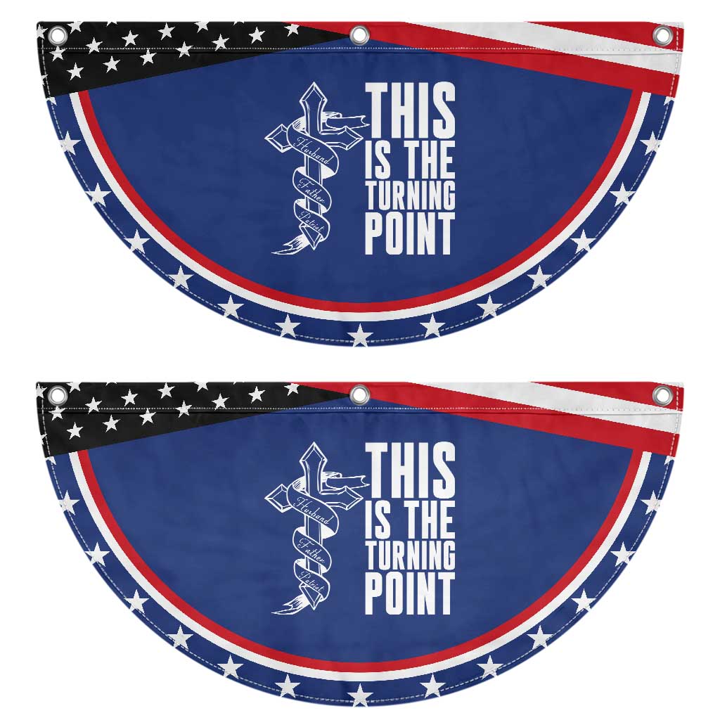 This is the Turning Point Patriotic Fan Flag Husband Father Patriot Charlie Kirk Tribute Christian Faith