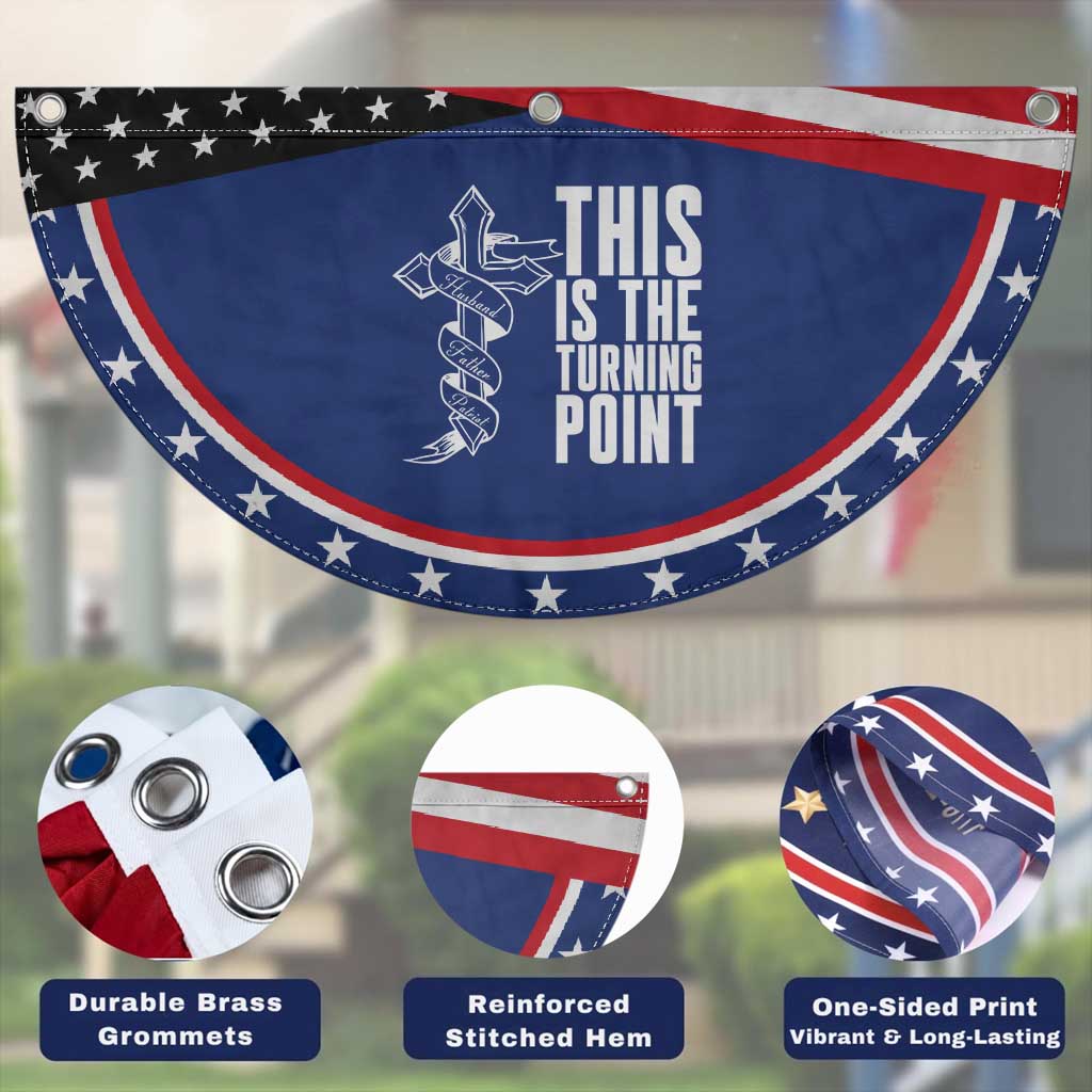 This is the Turning Point Patriotic Fan Flag Husband Father Patriot Charlie Kirk Tribute Christian Faith