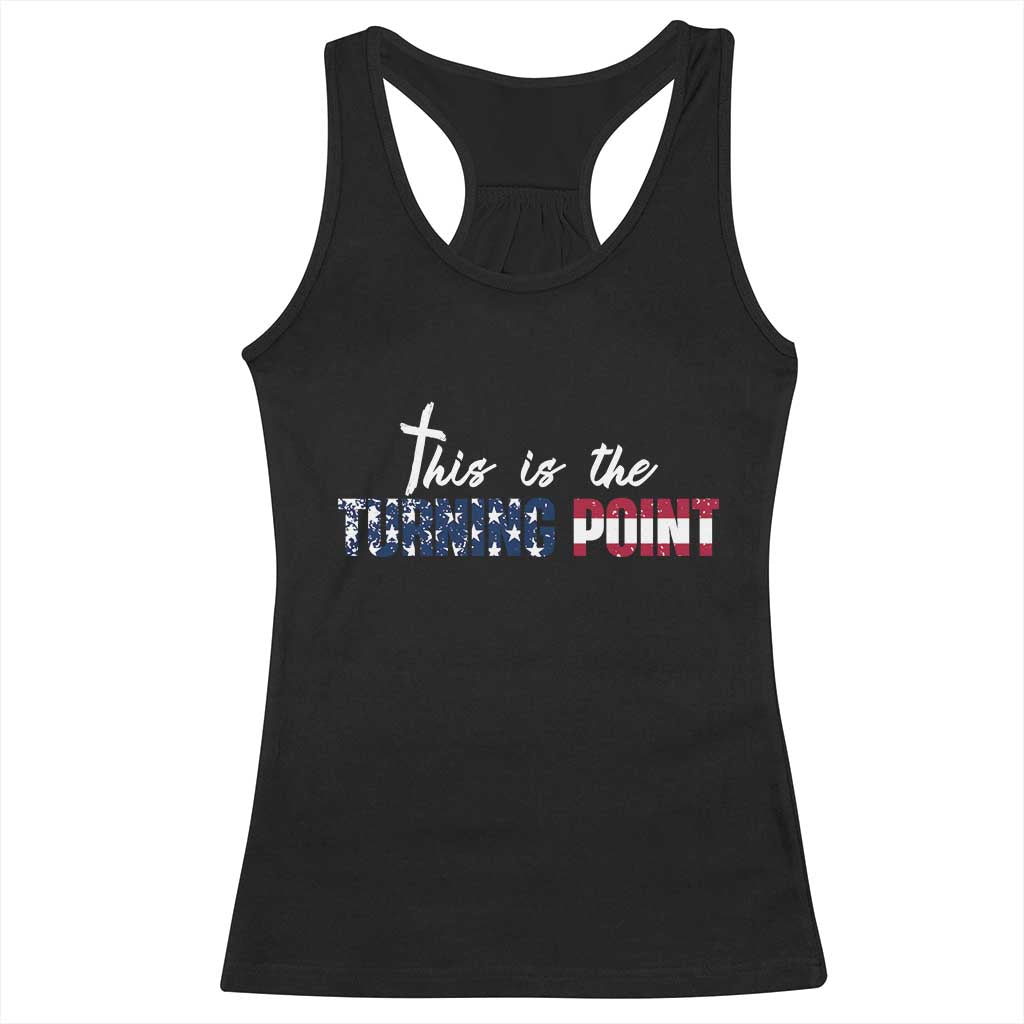 This is The Turning Point Racerback Tank Top Patriotic American Flag Graphic TS02 Black Print Your Wear