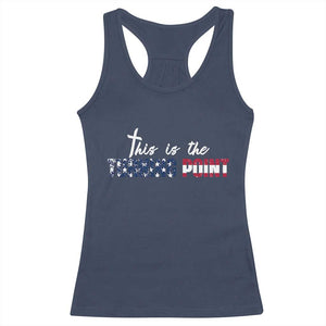 This is The Turning Point Racerback Tank Top Patriotic American Flag Graphic TS02 Navy Print Your Wear