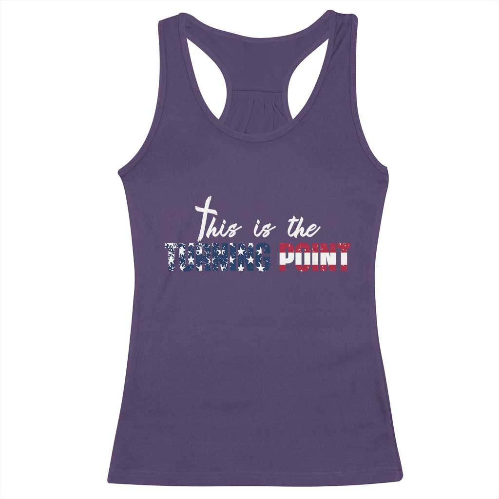 This is The Turning Point Racerback Tank Top Patriotic American Flag Graphic TS02 Purple Print Your Wear