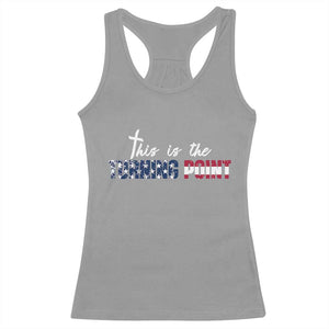 This is The Turning Point Racerback Tank Top Patriotic American Flag Graphic TS02 Sport Gray Print Your Wear